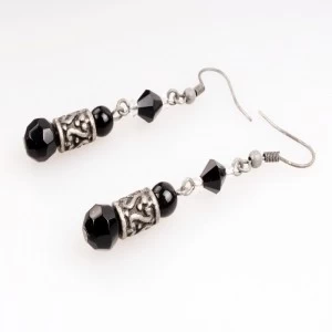 Cina ethnic metal hipanema beaded jhumka piercing earrings E30035 produttore