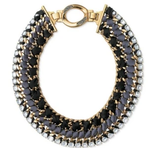 fake gold jewelry acrylic chain link costume necklace N90230