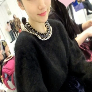 fake gold jewelry acrylic chain link costume necklace N90230