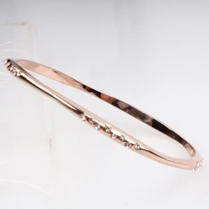 famous brand rhinestone jewelry rose gold brass bracelet B10150