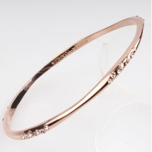 famous brand rhinestone jewelry rose gold brass bracelet B10150