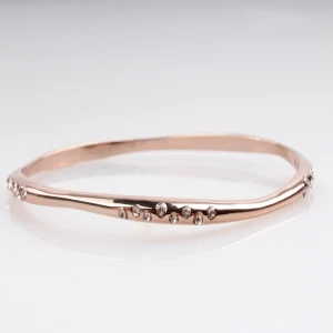 famous brand rhinestone jewelry rose gold brass bracelet B10150