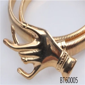 fancy stretch hand jewelry gold metal waist belt BT60005