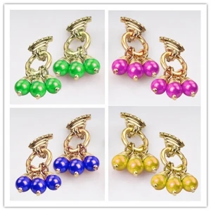 fashion accssory gold cherry earrings
