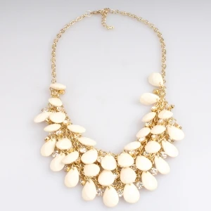 fashion alloy beaded 2014 wholesale chunky statement necklaces