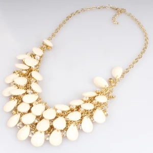 fashion alloy beaded 2014 wholesale chunky statement necklaces