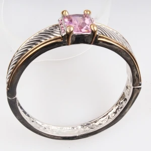 fashion glitter engravable stainless steel engagement bangle