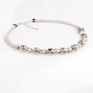 fashion jewelry colorful rhinestone choker necklace N90361