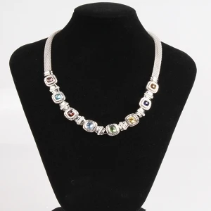 fashion jewelry colorful rhinestone choker necklace N90361