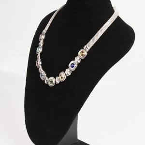 Κίνα fashion jewelry colorful rhinestone choker necklace N90361 κατασκευαστής