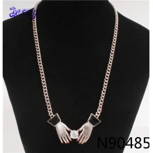 fashion jewelry hand of fatima zircon choker necklace N90485