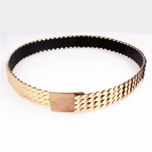 Cina fashion men s snake skin gold metal stretch belt BT60003 produttore