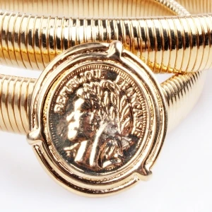fashionable women gold ethnic coin waist belt BT60013