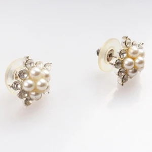 faux pearl grape star cheap gold stud earrings E30047