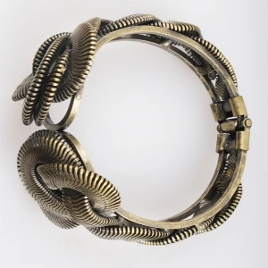 gold hand chain bridesmaid flower cuff bracelet B10153