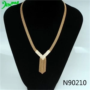 Китай gold jewelry crystal cup ball chain collar necklace N90210 производителя