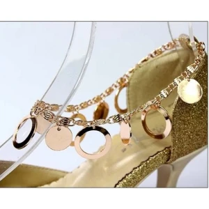 gold plated round link pendant accessories shoe chain TS001