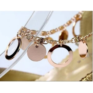 gold plated round link pendant accessories shoe chain TS001