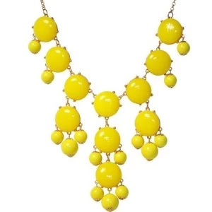 China gold thin chain acrylic beads crochet costume necklace N90018 manufacturer