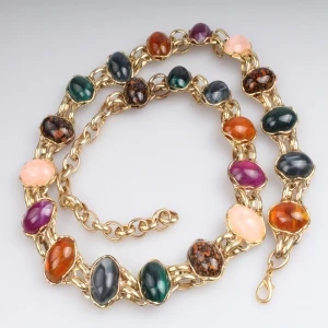 handmade colorful turquoise stone beaded belt BT60015