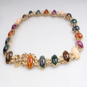 handmade colorful turquoise stone beaded belt BT60015