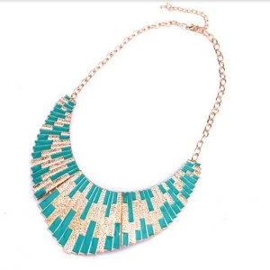 handmade ethnic tattoo choker gold statement necklace N90030