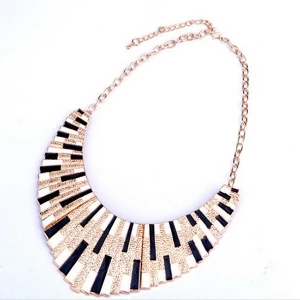handmade ethnic tattoo choker gold statement necklace N90030