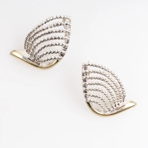 handmade silver ostrich wire animal shaped earrings E30059