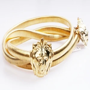 japanese style gold metal skinny brand man belt BT60009