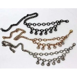 jewelry gold filled colour rhinestone shoes chains TS005