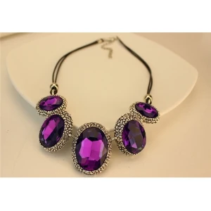 leather jewelry crystal sex diamond charmed necklace TBN009