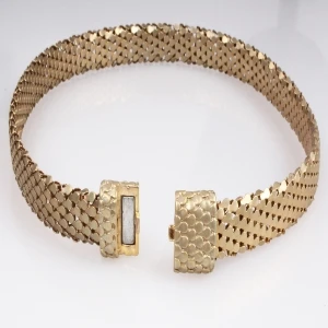men magnetic gold snake chain statement necklace N90193