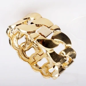 men s gold chain elastic stainless steel bracelet B10094