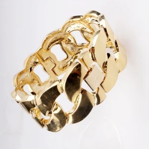 men s gold chain elastic stainless steel bracelet B10094