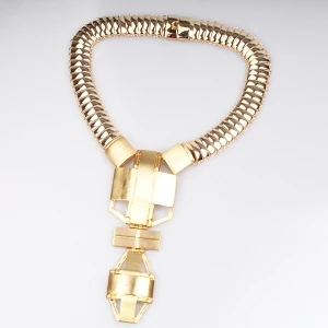 men s gold choker big cross gold statement necklace N90003