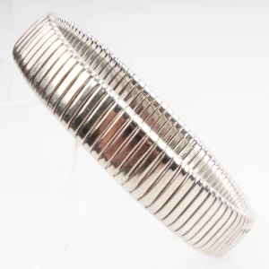 men s metal brass silver bracele tadjustable bangle B10111