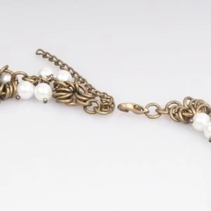 China multilayer latest design pearl gold statement necklace N90029 manufacturer