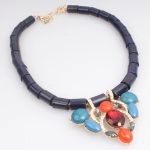 new arrival fashion multi color stone unique necklace