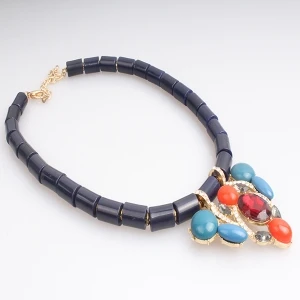 new arrival fashion multi color stone unique necklace