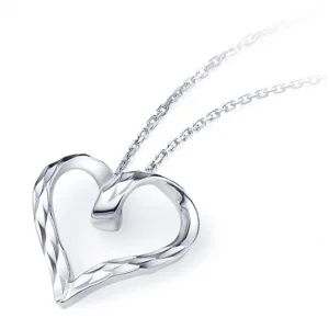 platinum gold heart shape necklace pendant manufacturer