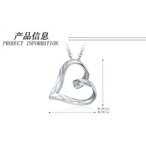 platinum gold heart shape necklace pendant manufacturer
