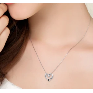 platinum gold heart shape necklace pendant manufacturer