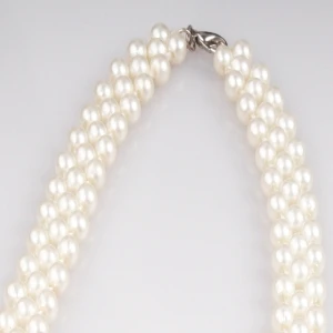 rainbow colored plastic acrylic artificial hawaiian flower necklace N90154