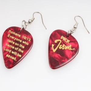 resin religion letter jewelry heart shape earrings E30060