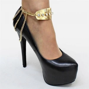 rhinestone jewelry shoe accessories tie ankle chain TS010