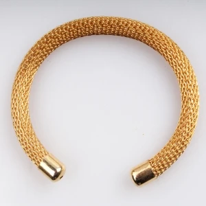 saudi gold jewelry twisted wire cuff bangle bracelet B10140