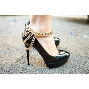 shoe accessories high heel ankle large link chain TS006