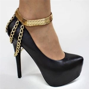 중국 shoe accessories high heel ankle large link chain TS006 제조업체