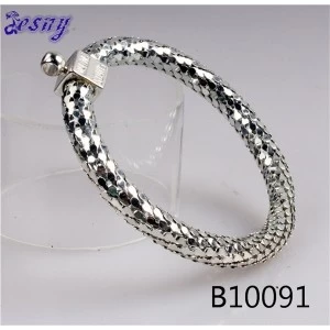 Китай silver jewelry brand name letter snake skin bracelet B10091 производителя