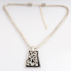 الأزياء قلادة مطلي الفضة الذهب سلسلة قلادة N90086